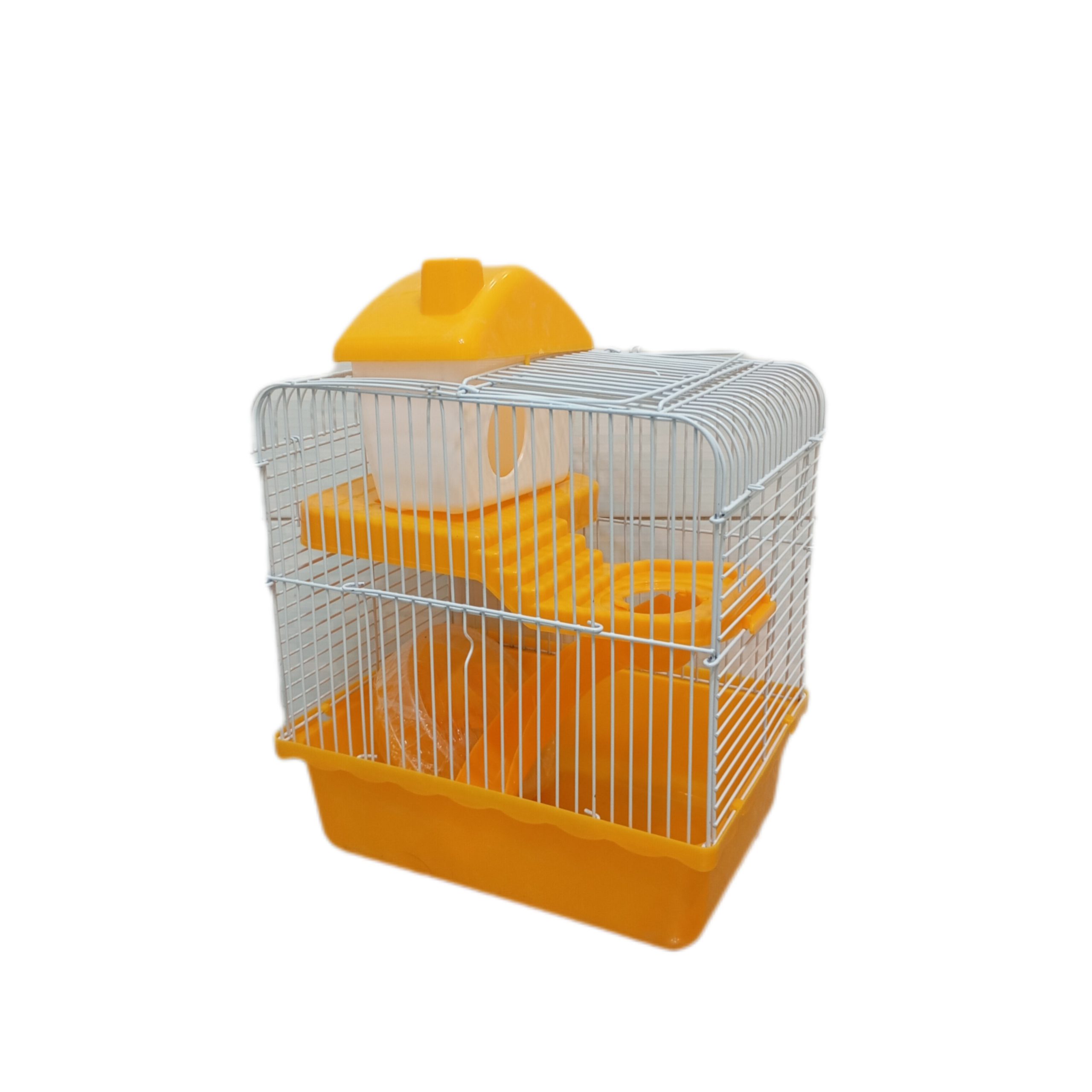 قفس همستر وارداتی همراه با لانه، ظرف آب و سرسره